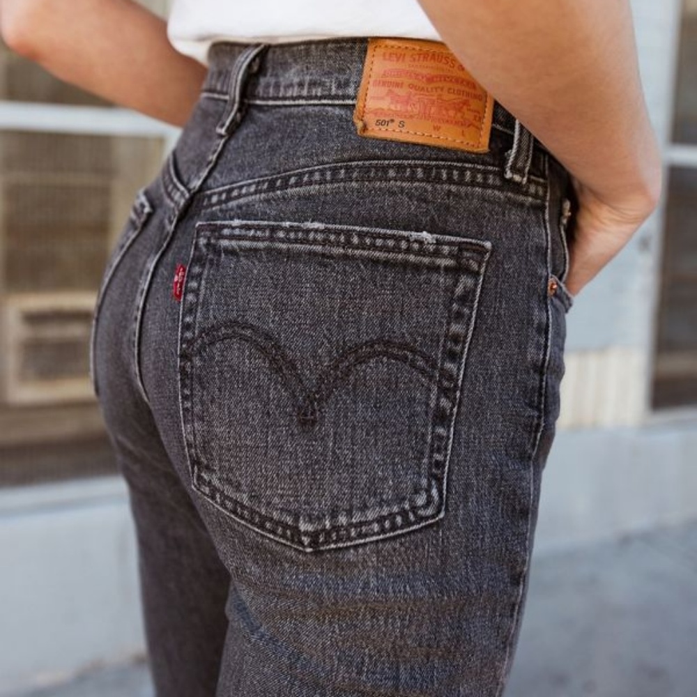 Levi's 501s Skinny Jeans in Gray/Coal